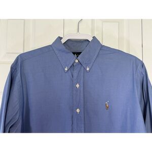 Ralph Lauren Yarmouth Blue Oxford Button Down Shirt 15.5 34/35 Preppy Classic
